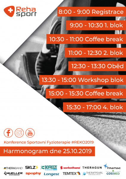 Harmonogram konference sportovní terapie Říjen 2019
